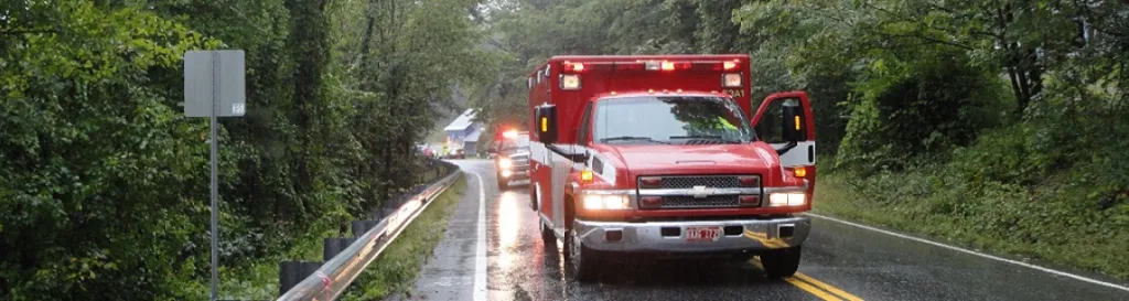 Ambulance responding to a call